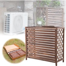 Vera Concept Store Dış Mekan Klima ve Gizlilik Gölgeliği Için Ahşap Kapak, Çıta Çiçek Rafı, Bağımsız Bitki Tutucu, Dayanıklı Çit Gölgeliği 120 x 57 x 100 cm