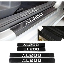 Vera Concept Store L200 Karbon Kapı Eşiği Kaplama Sticker 4'lü Set Siyah, KARBONN129