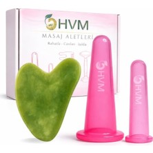 Vera Concept Store Yüz Masaj Seti̇, Yüz Yoga Seti̇, Si̇li̇kon Masaj Kupasi ve Gua Sha Set