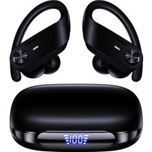 Vera Concept Store 80 Saat Kablosuz Bluetooth Kulaklık, Ipx7 Oynatma Süresi, Su Geçirmez Dijital Ekran, Kulak Kancası ile Spor Kulaklık, Mikrofon