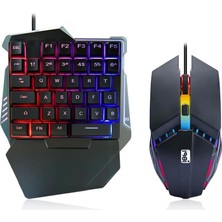 Vera Concept Store G506 Tek El Kullanım Gaming Oyuncu USB Kablolu Klavye Mouse Seti Rgb LED Işıklı