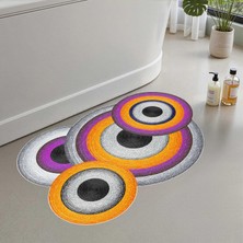 Vera Concept Store Banyo Paspası, Yumuşak Banyo Halısı, Kaymaz Dot Tabanlı, Su Emici, Makinede Yıkanabilir - 40 x 60 cm