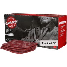 Vera Concept Store Scotch-Brite Genel Amaçlı El Pedi - 7447B - Esnek Zımpara Pedi - 9 x 6 - Alüminyum Oksit - 60'li Paket