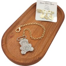 Vera Concept Store Silver Ayı Klips Bebek Emzik Zinciri ve Bebek Yaka Iğne Seti