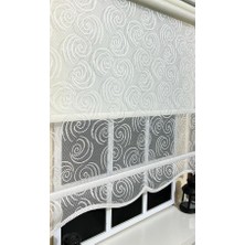 Vera Concept Store Çift Mekanizmalı Kirli Beyaz Tül Perde ve Ekru Stor Perde STB-104 Beyaz 150 x 200
