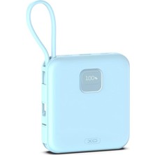 Vera Concept Store PR235 Hızlı Şarj Powerbank 10000 Mah, 22.5W Pd, Dahili Type-C ve Lightning Kablolu, 4 Port Hızlı Şarj, Dijital Ekranlı (Mavi)