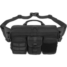 Vera Concept Store Fmury Erkek Bel Çantası Açık Çanta Crossbody Çanta Spor Bel Çantası Çok Fonksiyonlu Bel Çantası, D, 32*18*5cm