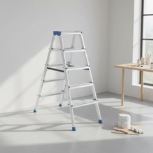 Vera Concept Store 5+5 Çift Basamaklı Alüminyum Metal Merdiven 115 Cm, 24242453619