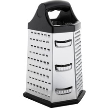 Vera Concept Store Paslanmaz Çelik Mutfak Rendesi, Sağlam Çoklu Rende, 6 Rende Yüzeyi, 21 cm Yüksekliğinde, Altıgen Rende, Limon Rendesi, Peynir Rendesi, Sebze Rendesi,