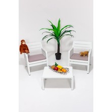 Vera Concept Store Lara 1+1+S Bahçe Takımı Balkon - Bahçe - Teras Mobilyası/beyaz