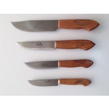 Vera Concept Store Mobilreyon - 4 Adet Mutfak Bıçağı Set - Ahşap Saplı Osmaniye Bıçağı (Boy: 21-24-26-29 Cm)