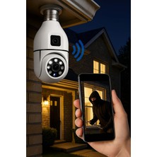 Vera Concept Store Wi-Fi Çift Lensli Ampul Kamera | 1080P Full Hd | 2mp 2.4g | Gece Görüşlü Uzaktan Izleme Güvenlik