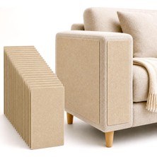 Vera Concept Store 20ADET Keçe Kedi Koltuk Tırmalama Koruyucu 40X50 Yapışkanlı Mobilya Tırmalama Önleyici Koruma Halısı Ekru Tek Ebat