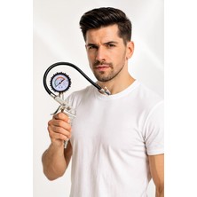 Vera Concept Store Profesyonel Lastik Şişirme Tabancası ve Hava Saati 220 Psı 16 Bar Çelik Alaşım Güçlü Gövde, 722642