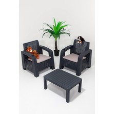 Vera Concept Store Olimpos 1+1+S Balkon&teras Bahçe Mobilyası/antrasit
