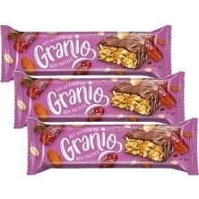 Vera Concept Store Hünnap Granio Hurmalı Bademli 40 gr Çikolata Kaplamalı Bar (3 Paketi)