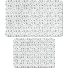 Vera Concept Store Sevimli Tasarımlı Mikrofiber 2'li Takım Banyo Paspası, Kaymaz Taban, Makinede Yıkanabilir (40X60_50X80)