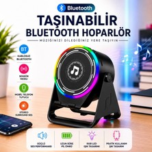Vera Concept Store Hoparlör Bluetooth Hoparlör A3 Sensörlü Telefon Standı Rgb Işıklı Kablosuz 2'si 1 Arada Siyah