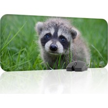 Vera Concept Store Rakun Oyuncu Gaming Mouse Pad Kauçuk Kaymaz Taban Mousepad (V5, 70X30 Xl)