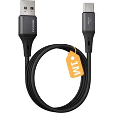 Vera Concept Store USB A-Type C, 1metre, 3.1A Hızlı Şarj Kablosu, Remorax Wahoo (1AD x 1metre Siyah)