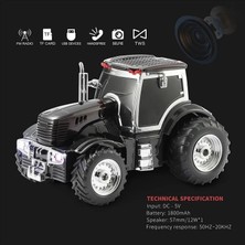Vera Concept Store WS-560 Traktör Görünümlü Bluetooth Hoparlör, Sd Kart, Usb, Fm Radyo, Şarjlı Taşınabilir Speaker, Siyah