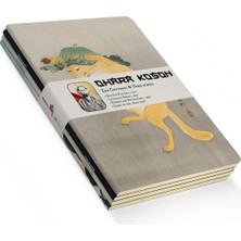 Vera Concept Store Ohara Kosan The Contrast & Noir Series 4'lü Defter Seti, Çizgisiz, 64 Sayfa, 14X21CM