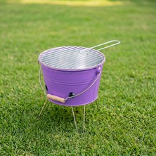 Vera Concept Store Küçük Katlanabilir Metal Piknik Izgara Mangal Barbekü (Mor)