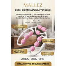 Vera Concept Store Kas Gevşetici Masaj Aleti 9 Tekerlekli Ayarlanabilir Lenf Drenaj Rulosu Bacak Kol Selülit Masajı