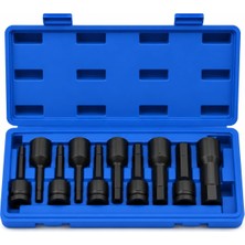 Vera Concept Store Allen Bits Lokma Seti 10 Parça 1/2 Cr-Mo Çeliğicr-Mo Darbeli Uzun Alyan Lokma Takımı H5-H19 78 mm