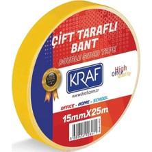 Vera Concept Store Çift Taraflı Bant, 15MM x 25M, Sarı