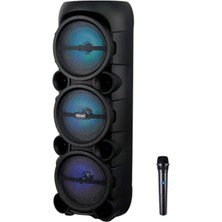 Vera Concept Store 2185 Kablosuz Mikrofonlu Rgb Ledli Taşınabilir Bluetooth Hoparlör Parti Speaker Fm/usb/tf