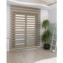 Vera Concept Store Bambu Kumaş Kahverengi Zebra Stor Perde, Alüminyum Kasalı, 115 x 200 cm İCL494-32