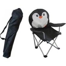 Vera Concept Store Four Season Çocuk Katlanır Kamp Plaj Sandalyesi Penguen Siyah Taşıma Çantalı