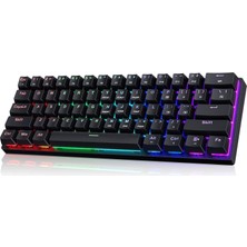 Vera Concept Store Mavi Anahtarlı% 60 Kablolu Mekanik Oyun Klavyesi, LED Arkadan Aydınlatmalı