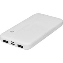 Vera Concept Store IP-G10N 10000MAH Micro+Type C Girişli Powerbank Beyaz Taşınabilir Pil Şarj Cihazı