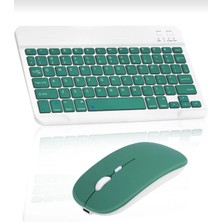 Vera Concept Store Tüm Cihazlarla Uyumlu Kablosuz Bluetooth Klavye ve Mouse Setimiz, Sessiz, Slim ve Zarif Tasarımıyla (Koyu Yeşil)