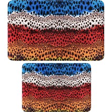 Vera Concept Store Sevimli Tasarımlı Mikrofiber 2'li Takım Banyo Paspası, Kaymaz Taban, Makinede Yıkanabilir (40X60_50X80)