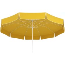 Vera Concept Store Tosbaacamper Esk 10 Telli Plaj Balkon Bahçe Şemsiyesi Eğilebilir 200 cm Çap Kalın Kumaş (Mavi) Sarı