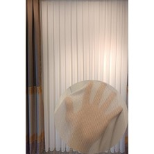 Vera Concept Store Özgün Perde (8909) Üst Kalite Balık Sırtı (1/3 Sık Pile) Ekru Tül Perde Ekru 100 x 100