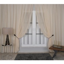 Vera Concept Store Elegante Pilesiz Tül Perde Bej