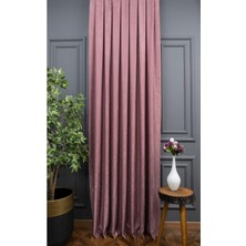 Vera Concept Store Ev Depo Home Taç Gül Kurusu Düz Renk Soft Fon Perde Pilesiz Düz Dikim Ekstrafor Büzgü Tek Kanat TACEKSSOFTFONPERDE001, Gül Kurusu, 100 x 260