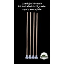 Vera Concept Store Plastik Başlıklı 30 cm Gürgen Kafes Tüneği, 4 Adet