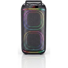 Vera Concept Store BTS-2257 Çift Mikrofonlu Rgb Işıklı Premium Ses ve Tasarim Taşınabilir Bluetooth Karaoke Hoparlör 75W