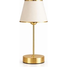 Vera Concept Store Elegant Gold Abajur Masa Lambası, E27 Duy, Modern Şık Tasarım, 37 cm Yükseklik, LED Uyumlu, Dekoratif Gece Lambası, Yatak Odası ve Salon Için