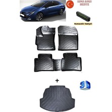 Vera Concept Store Toyota Corolla Sedan 2018 Sonrası Uyumlu 3D Havuzlu Paspas ve Bagaj Havuzu Seti Asma Koku ve Numaratör Hediyeli