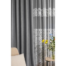 Vera Concept Store Gri Pilesiz Ekstraforlu Düz Dikim Fon Perde Tek Kanat 12488 Lntgridz, 200 x 250