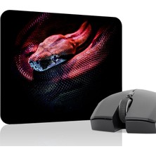 Vera Concept Store Yılan Oyuncu Gaming Mouse Pad Kauçuk Kaymaz Taban Mousepad (V5, 22X18 Small)