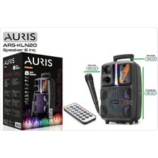Vera Concept Store KLN20 8 Inç Bluetooth Parti Hoparlörü, Mikrofonlu, Taşınabilir Kablosuz Speaker, Siyah