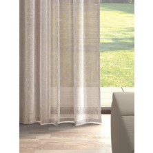 Vera Concept Store Sütlü Kahve Rengi Keten Görünümlü Düz Tül Perde, 200X260 Cm, Ütü Istemez, 200G x 260U cm (1 Panel)