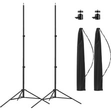 Vera Concept Store 2 Paket Alüminyum Işık Fotoğrafçılığı Tripod Standı, Kılıflı, 7 Ayaklar Taşınabilir Fotoğraf Video Tripod Standı Speedlight, Flaş, Softbox, Şemsiye, S